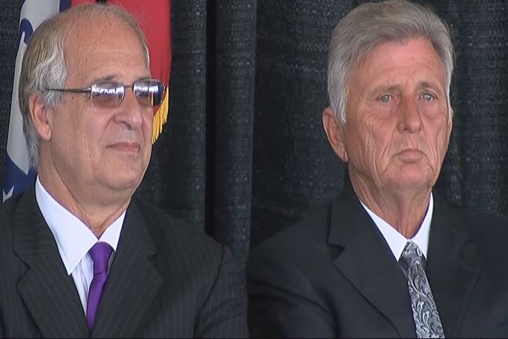 John Correnti with then Gov Mike Beebe at the Big River Steel grounbreaking