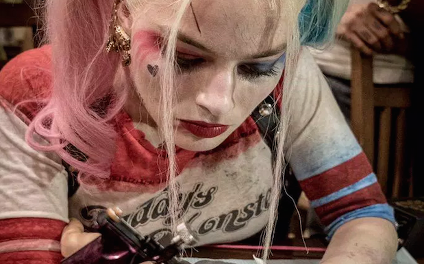 Margot Robbie leaves her mark with a Suicide Squad tattoo