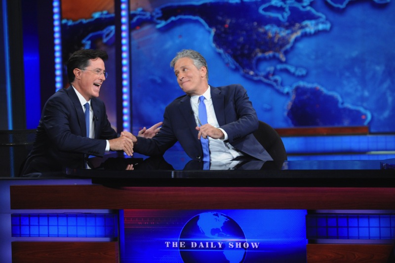 Stephen Colbert And Jon Stewart On 'The Daily Show&#039