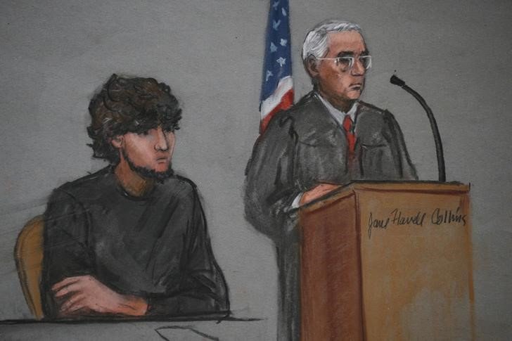 2013 by the Federal Bureau of Investigation shows Boston Marathon bombing suspect Dzhokhar Tsarnaev convicted of 30 federal charges in the 2013 bombing at the marathon finish line that killed three people and inj