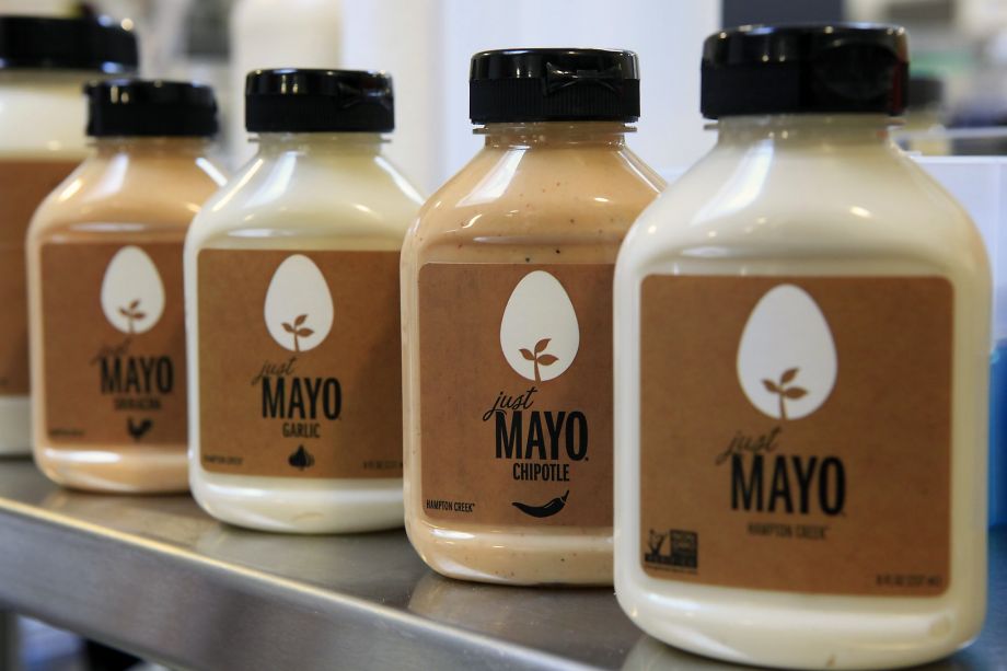 Hampton Creek's Just Mayo is egg free and comes in a variety of flavors in San Francisco CA Tuesday