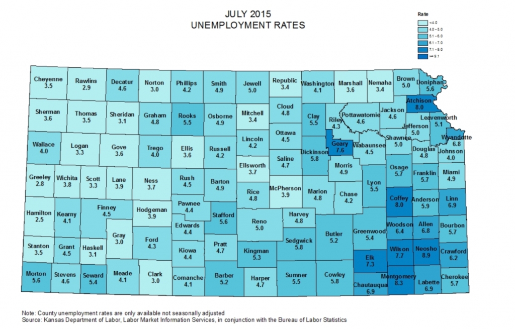 Kansas Dept of Labor map click to enlarge