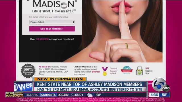 Kent State email addresses registered on Ashley Madison website                      WEWS