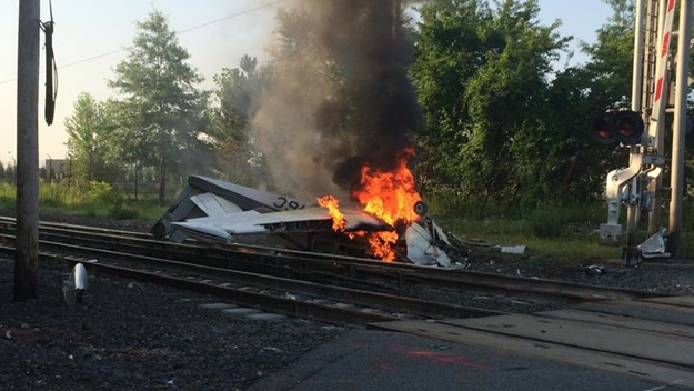 A plane went down in Hicksville Long Island on Sunday Aug. 16 leaving one person dead and shutting down the Long Island Rail Road