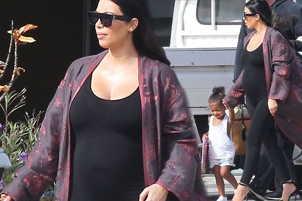 Kim Kardashian and North West fly out