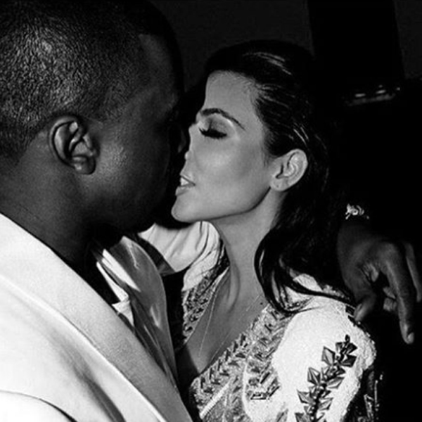 Kimye share a smooch