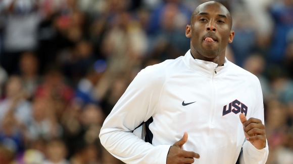 Kobe Bryant with Team USA jersey