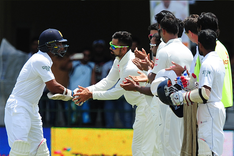 Kumar Sangakkara was given a guard of honour by the Indians before the Sri Lankan legend took guard for his final Test