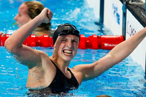 Ledecky smashes another record, Boyle takes silver