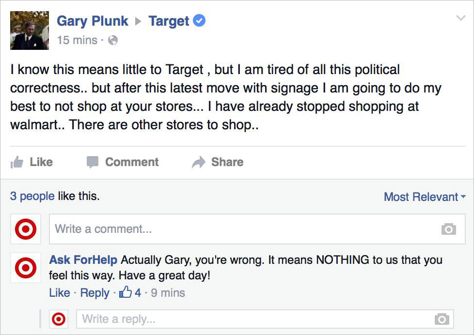 Fake customer service rep trolls complainers of Target's new gender neutral policy