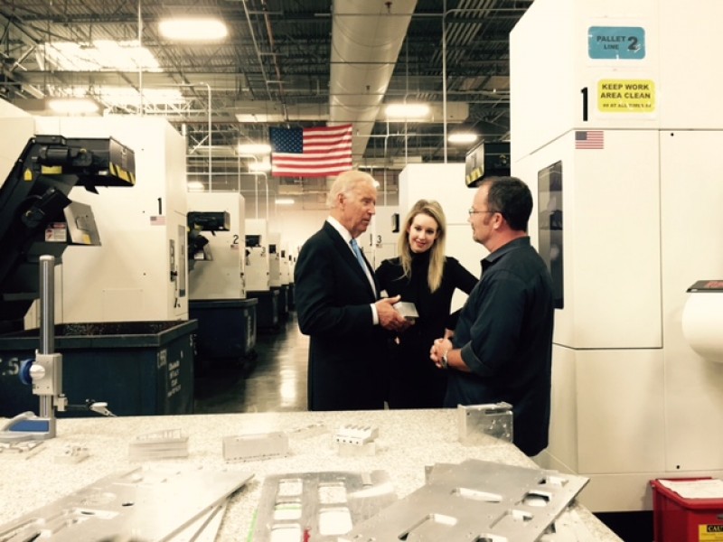 V.P. Biden Praises Silicon Valley Firm's Manufacturing Plant During Visit