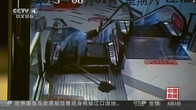 Man has foot amputated after falling into escalator