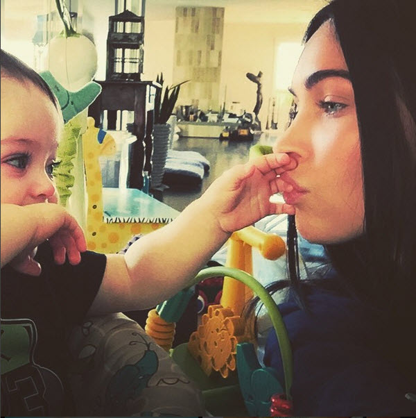 Megan Fox with her son Bodhi