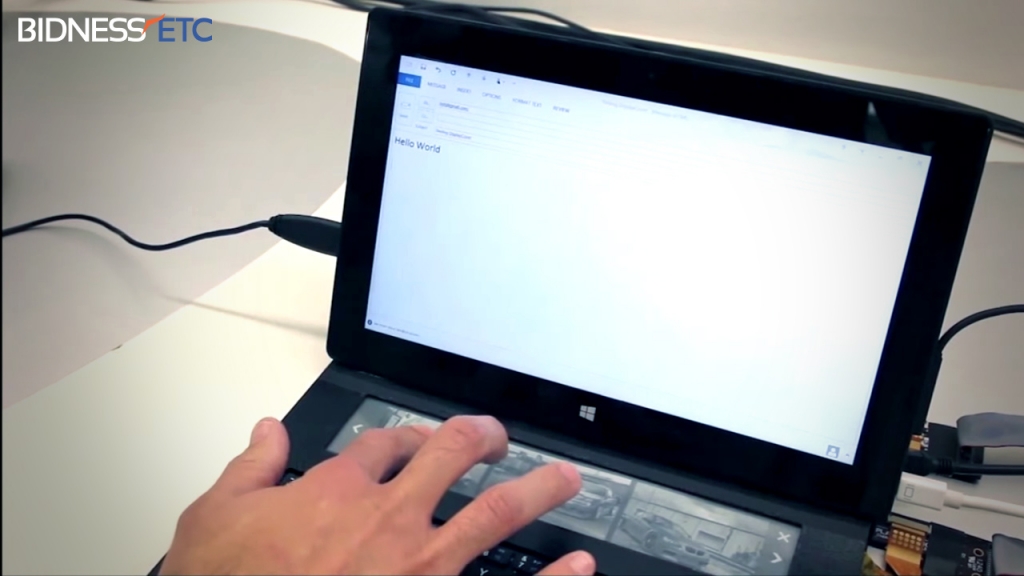 Microsoft Corporation Unveils A Surface Keyboard With E-ink Touchscreen Display