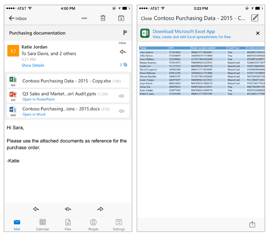 DeeperintegrationbetweenOfficedocumentsandOutlookforiOS1