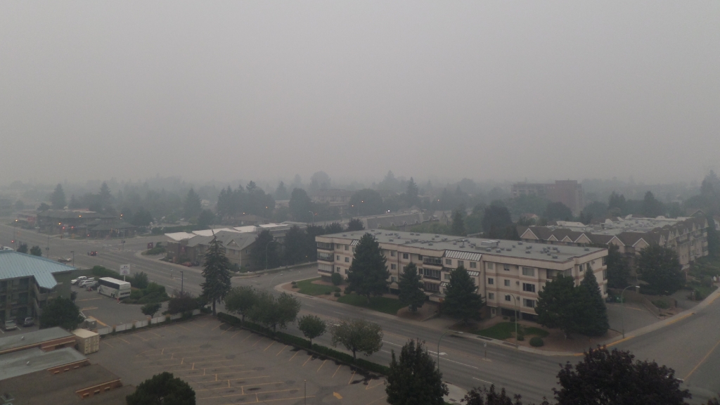 Hazy conditions were reported in parts of B.C. including Kelowna