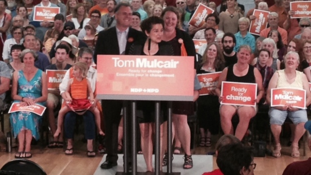 Deb Mulcair at NDP rally