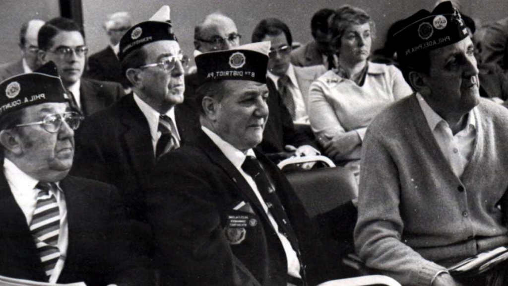 American Legion members attend a consumer protection subcommittee hearing on Legionnaires disease in November 1976 in Philadelphia. By mid