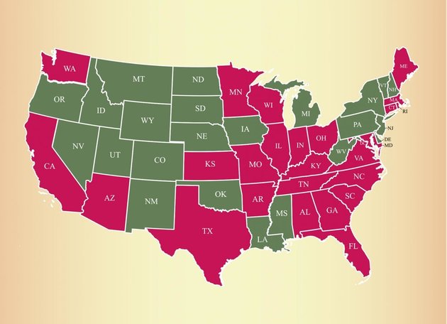 Lice populations in the states in pink have developed a high level of resistence to some of the most common treatments