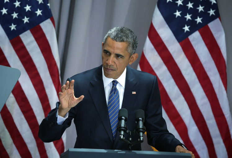 President Barack Obama speaking about the Iran nuclear agreement at American University in Washington D.C. Aug. 5 2015