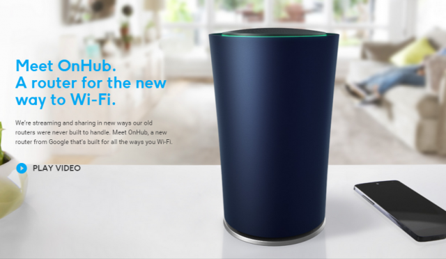 Google Inc unveils cylinder-shaped OnHub Wi-Fi router with made