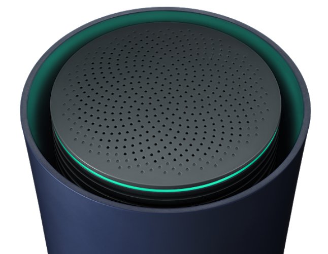 OnHub top view and Google On app