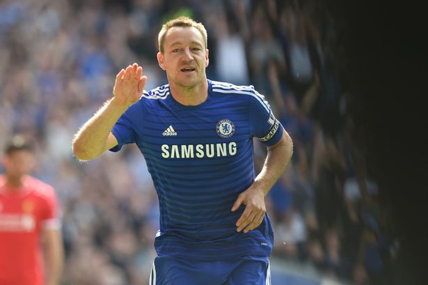 Chelsea's John Terry celebrates scoring his team's opening goal