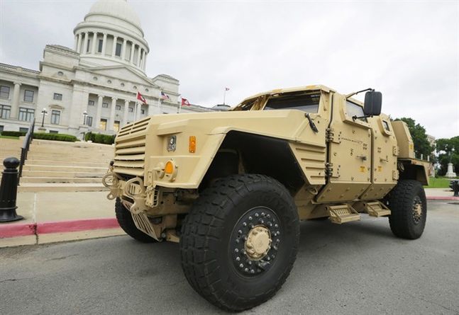 2015 a prototype of a Lockheed Martin Joint Light Tactical Vehicle is parked in front of the Arkansas state Capitol in Little Rock Ark. The Department of Defense announced Tuesday Aug. 25 2015 that the defense