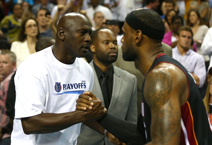 Michael Jordan and Le Bron James