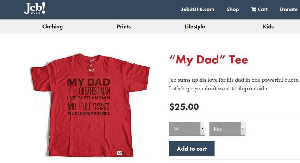 Jeb Bush Honors Dad With Hipster Campaign T-Shirt