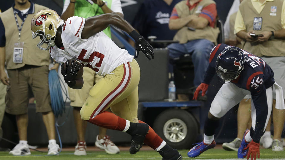 Press San Francisco 49ers&#039 Asante Cleveland is coming to New England