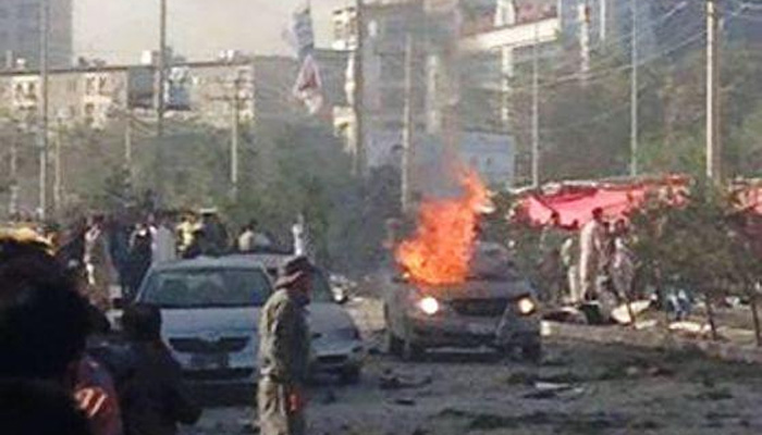 Suicide bombing in Kabul leaves at least three dead many injured