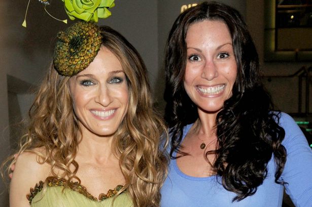 Polly Hudson poses with actress Sarah Jessica Parker