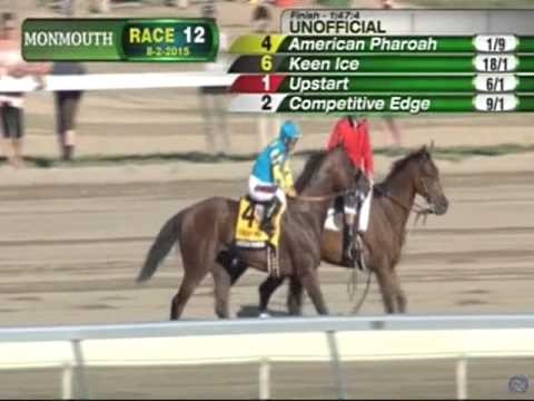 American Pharoah returns from winning Triple Crown and easily wins the Haskell Invitational on Aug. 2