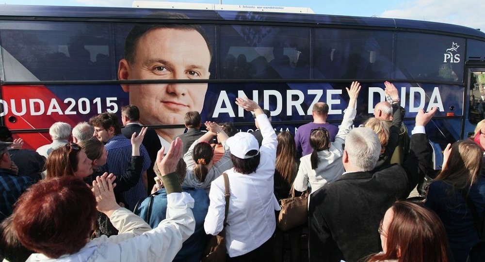 “Duda Bus,” the campaign bus of now Poland's president Andrzej Duda