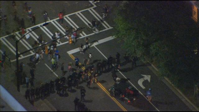 Protesters have taken to the streets of Charlotte