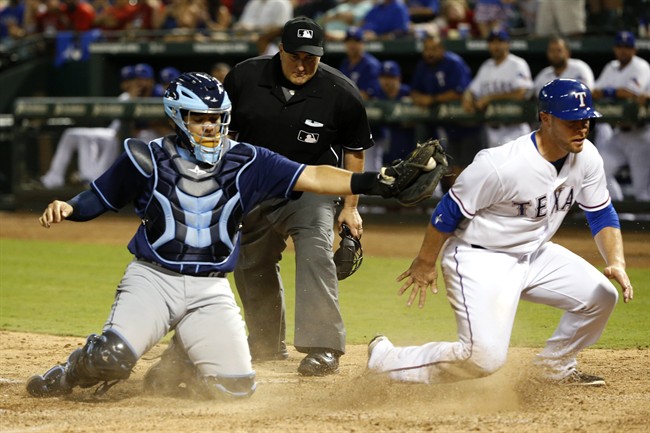 Texas Rangers starting pitcher Chi Chi Gonzalez towels off in the dugout after being pulled in the ninth inning after giving up a game tying two-run homer to Los Angeles Dodgers third baseman Justin Turner during the Los Angeles Dodgers vs. the