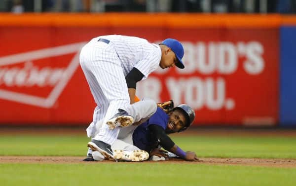 Jose Reyes #7 of the Colorado Rockies