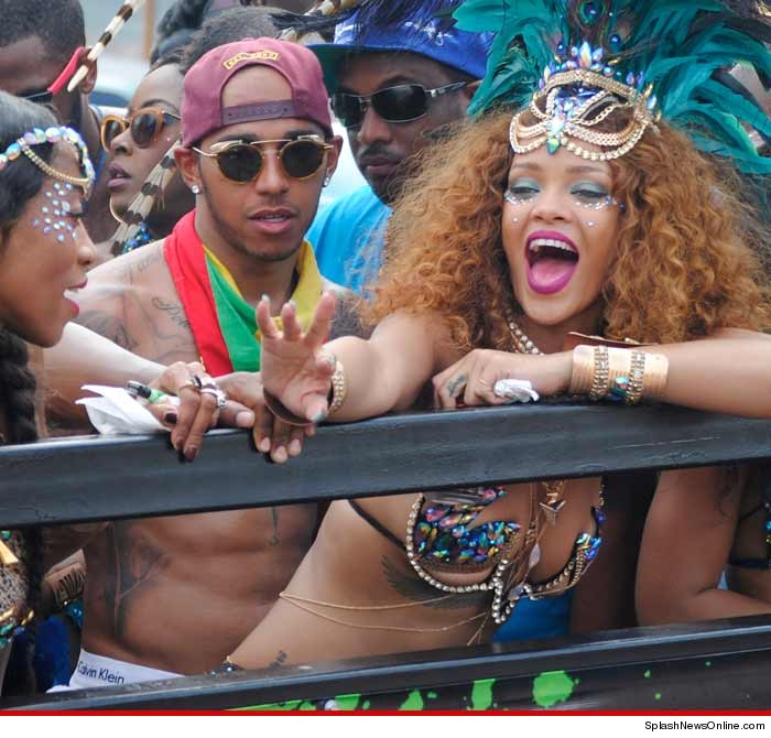 Rihanna flaunts toned body in bejewelled bikini at Kadooment Day Parade