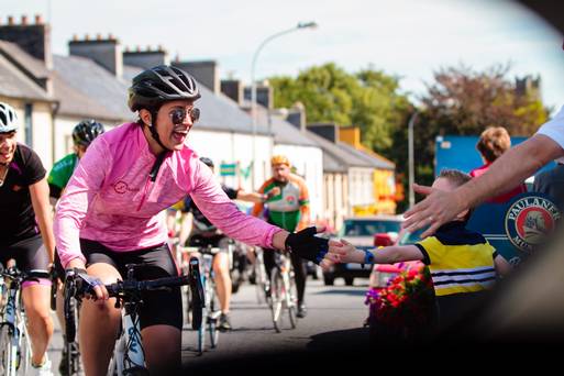 Rose of Tralee Maria Walsh cycling towards the final day of her charity Trek2 Tralee cycle  run