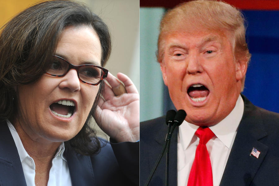 Rosie O'Donnell and Donald Trump