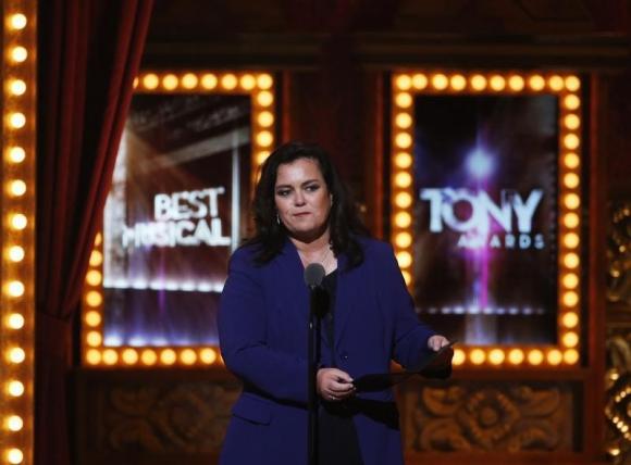 Former'The View host Rosie O'Donnell presents an award during the American Theatre Wing's 68th annual Tony Awards at Radio City Music Hall in New York