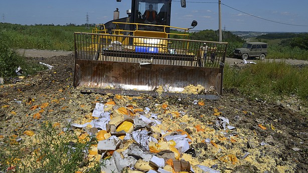 Crushed, burned, and buried: Russia begins destruction of 'contraband' food