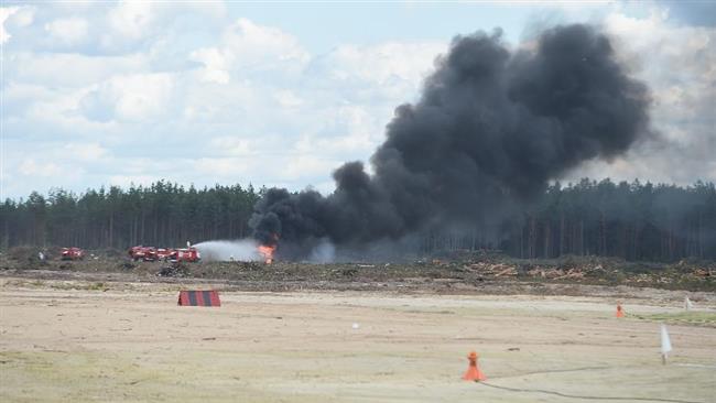 Russian military helicopter crashes during air show, 1 dead