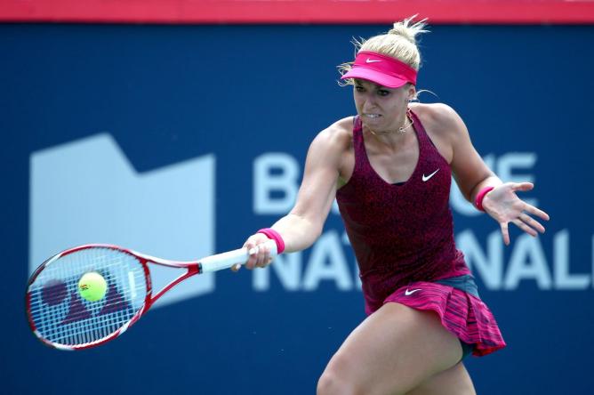 Sabine Lisicki in action at the Rogers Cup