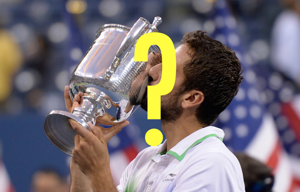 Sep 8 2014 New York NY USA Marin Cilic with the US Open trophy after beating Kei Nishikori in the men's singles final of the 2014 U.S. Open tennis tournament at USTA Billie Jean King National Tennis Center. Mandatory Credit Robert D