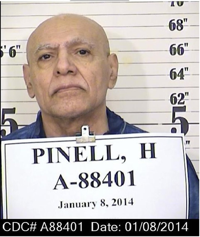 Department of Corrections and Rehabilitation shows inmate Hugo Pinell. Pinell involved in a bloody 1971 San Quentin escape attempt that left six dead has been killed by a fellow prisoner. The slaying of Pinell