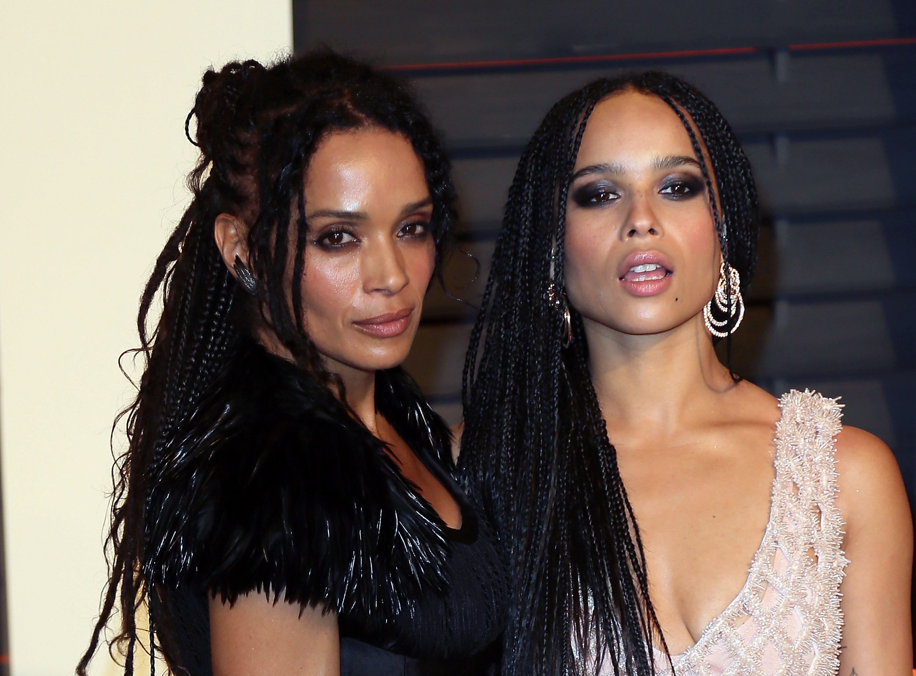 Zoe Kravitz and mother Lisa Bonet at 2015 Vanity Fair Oscar Party