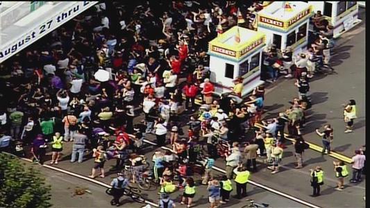 Hundreds of protesters are marching toward a Black Lives Matter rally outside the Minnesota State Fair