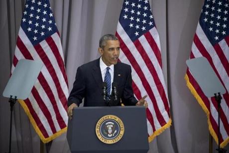 US President Barack Obama discusses the nuclear deal with Iran at American University in Washington D.C